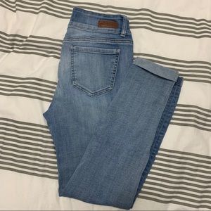 Light wash mid-high waisted jeans